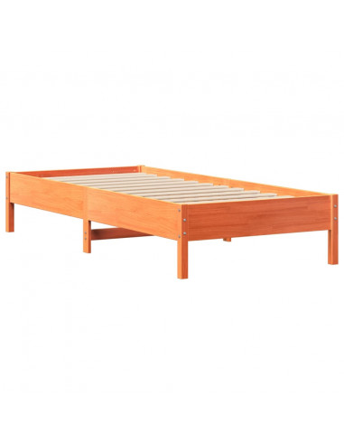 Letto senza Materasso Marrone Cera 75x190 cm in Legno di Pino