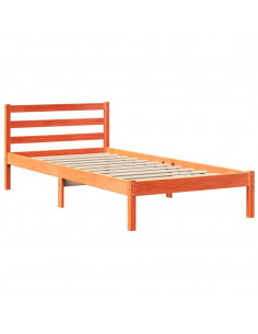 Letto senza Materasso Marrone Cera 75x190 cm in Legno di Pino 2