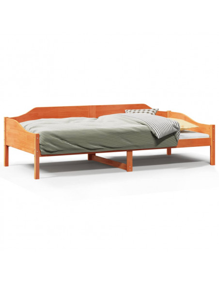Letto senza Materasso Marrone Cera 80x200 cm Legno di Pino