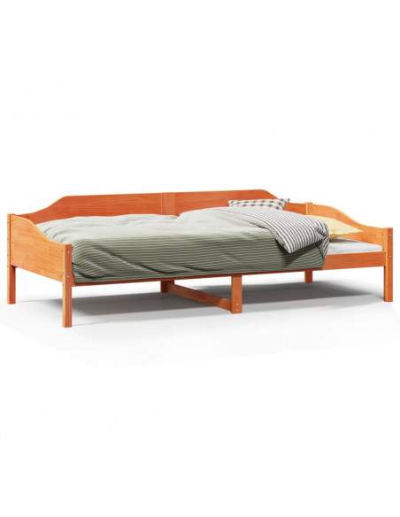 Letto senza Materasso Marrone Cera 90x190 cm in Legno di Pino