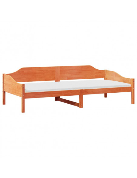 Letto senza Materasso Marrone Cera 90x190 cm in Legno di Pino