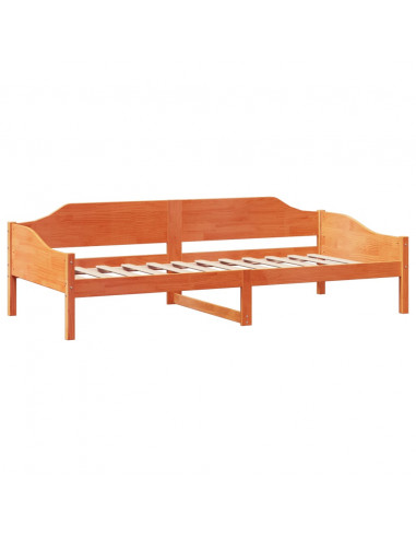 Letto senza Materasso Marrone Cera 90x190 cm in Legno di Pino