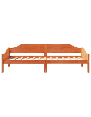 Letto senza Materasso Marrone Cera 90x190 cm in Legno di Pino