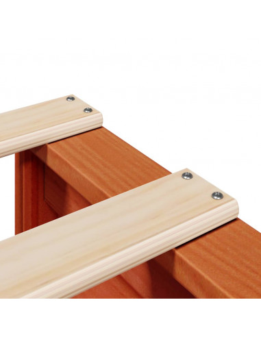 Letto senza Materasso Marrone Cera 90x200 cm Legno di Pino