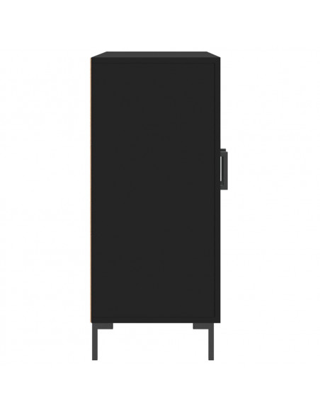 Credenza Nera 90x34x80 cm in Legno Multistrato