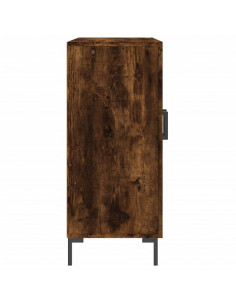 Credenza Rovere Fumo 90x34x80 cm in Legno Multistrato 2