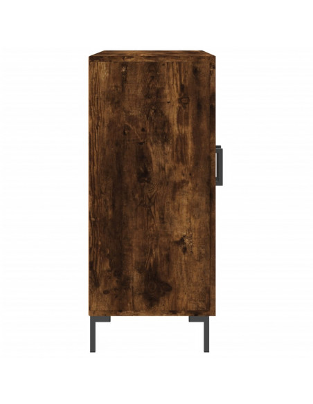 Credenza Rovere Fumo 90x34x80 cm in Legno Multistrato