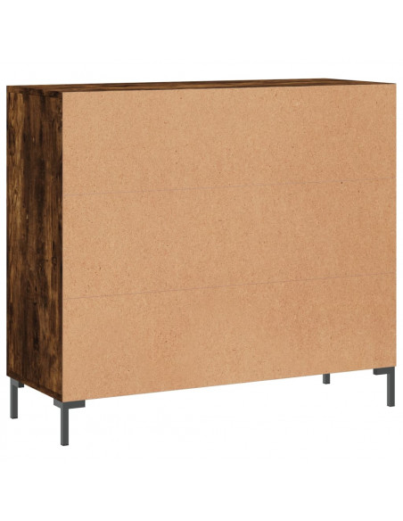 Credenza Rovere Fumo 90x34x80 cm in Legno Multistrato