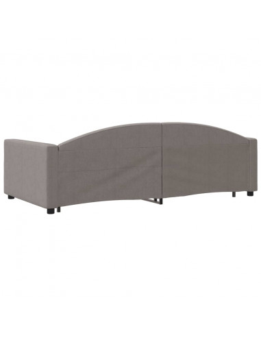 Divano Letto con Letto Estraibile Tortora 100x200 cm in Tessuto