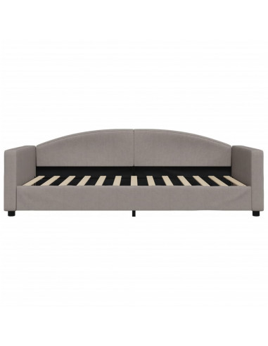 Divano Letto Estraibile con Cassetti Tortora 100x200 cm Tessuto