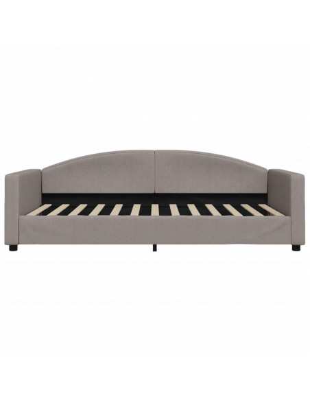 Divano Letto Estraibile con Cassetti Tortora 100x200 cm Tessuto