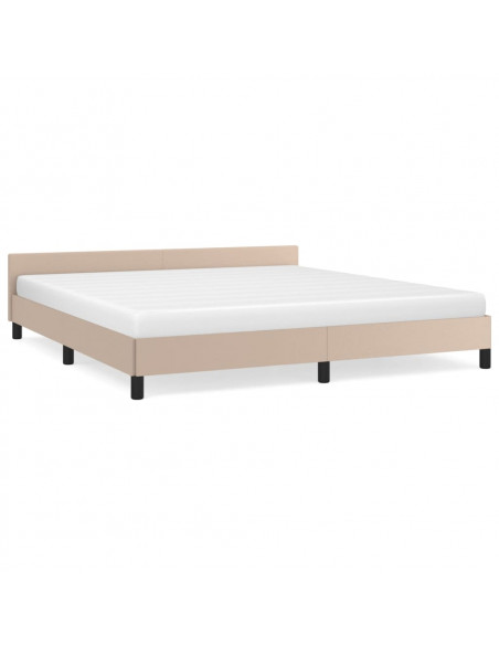 Giroletto con Testiera Cappuccino 180x200 cm in Similpelle