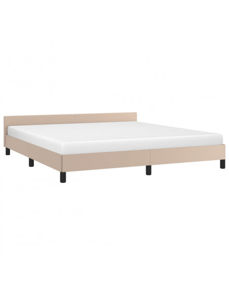 Giroletto con Testiera Cappuccino 180x200 cm in Similpelle