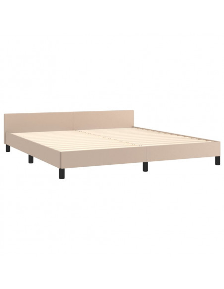 Giroletto con Testiera Cappuccino 180x200 cm in Similpelle