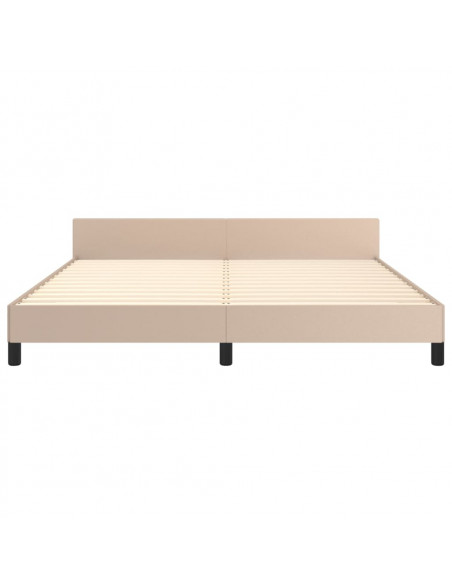 Giroletto con Testiera Cappuccino 180x200 cm in Similpelle