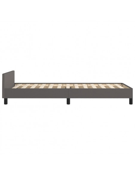 Giroletto con Testiera Crema 100x200 cm in Similpelle