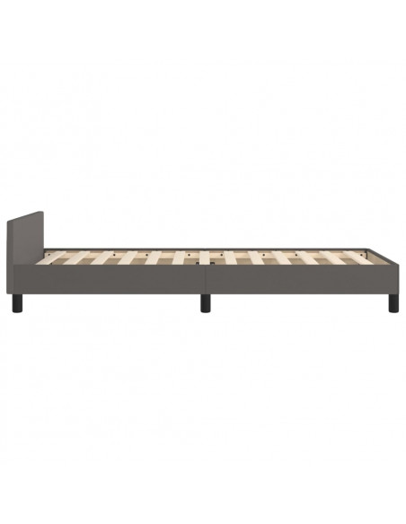Giroletto con Testiera Crema 100x200 cm in Similpelle