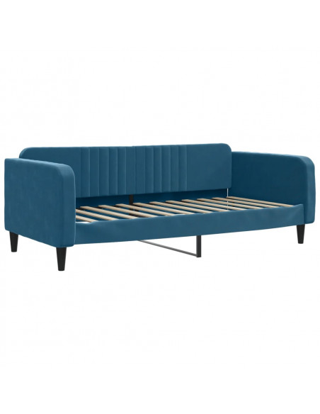 Letto da Giorno Blu 90x200 cm in Velluto