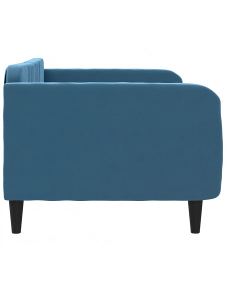 Letto da Giorno Blu 90x200 cm in Velluto