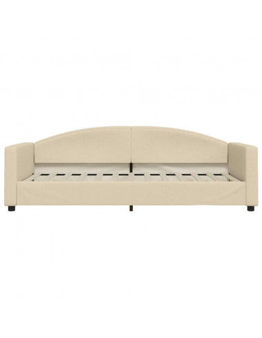 Letto da Giorno Crema 90x200 cm in Tessuto
