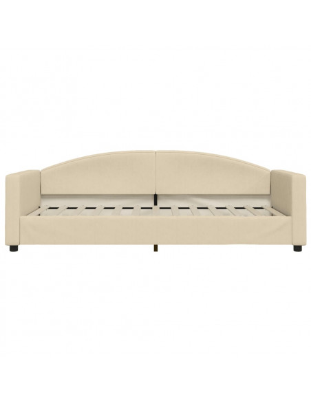 Letto da Giorno Crema 90x200 cm in Tessuto