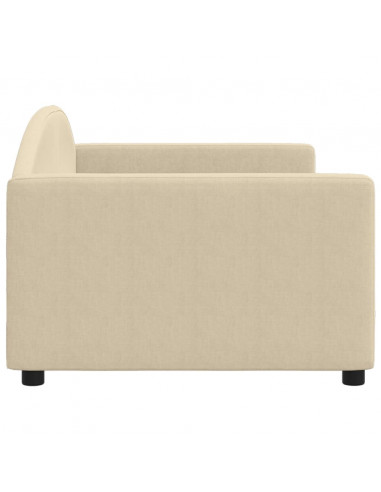 Letto da Giorno Crema 90x200 cm in Tessuto