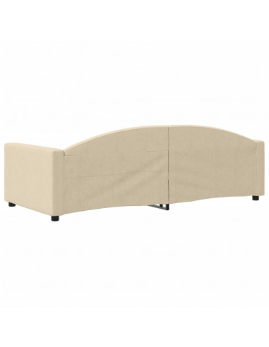Letto da Giorno Crema 90x200 cm in Tessuto