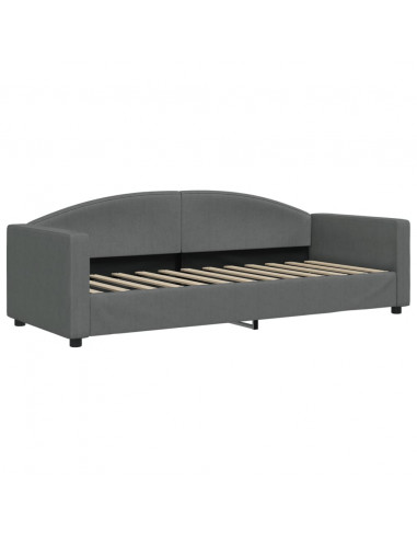 Letto da Giorno Grigio Scuro 80x200 cm in Tessuto