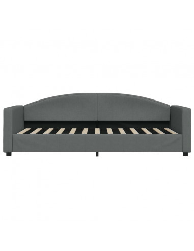 Letto da Giorno Grigio Scuro 80x200 cm in Tessuto