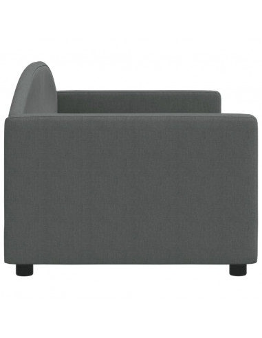 Letto da Giorno Grigio Scuro 80x200 cm in Tessuto