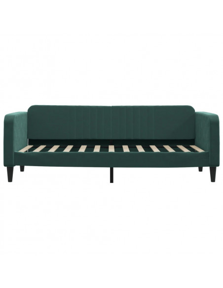 Letto da Giorno Verde Scuro 80x200 cm in Velluto