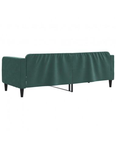 Letto da Giorno Verde Scuro 80x200 cm in Velluto