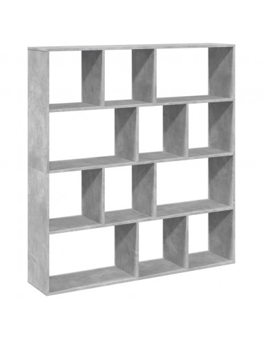 Libreria Grigio Cemento 132x29x141,5 cm in Legno Multistrato