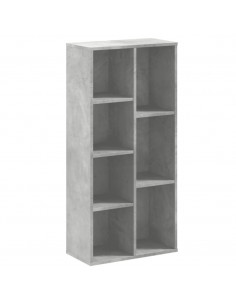 Libreria Grigio Cemento 50x25x105 cm in Legno Multistrato 2