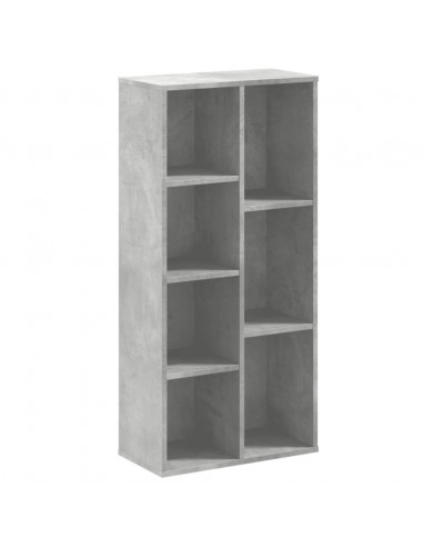 Libreria Grigio Cemento 50x25x105 cm in Legno Multistrato