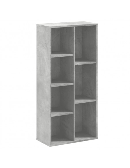 Libreria Grigio Cemento 50x25x105 cm in Legno Multistrato