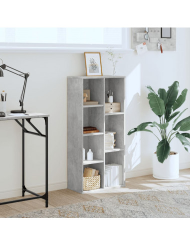 Libreria Grigio Cemento 50x25x105 cm in Legno Multistrato