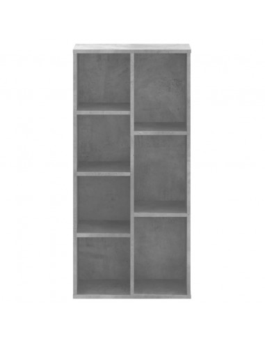 Libreria Grigio Cemento 50x25x105 cm in Legno Multistrato