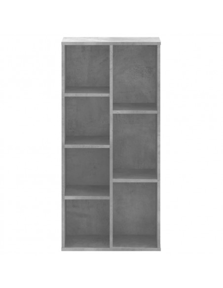 Libreria Grigio Cemento 50x25x105 cm in Legno Multistrato