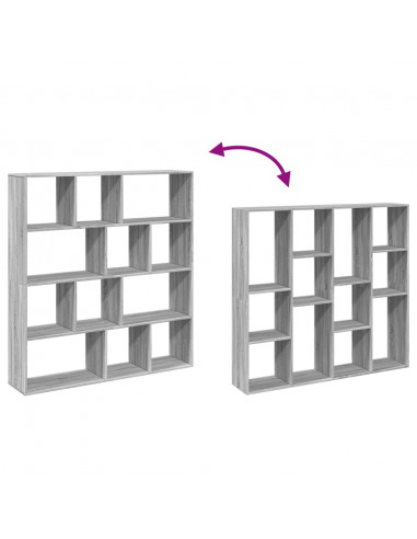 Libreria Grigio Sonoma 132x29x141,5 cm in Legno Multistrato