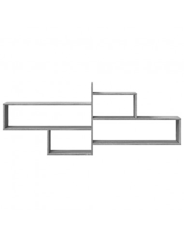 Mensola a Parete Grigio Sonoma 167,5x18x68 cm in Truciolato