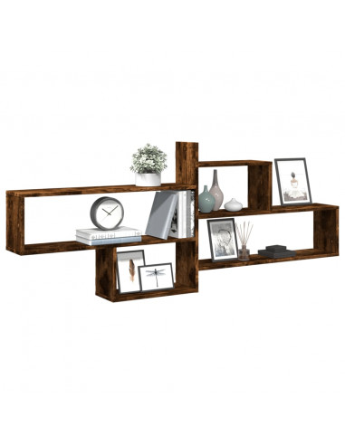 Mensola a Parete Rovere Fumo 167,5x18x68 cm in Truciolato