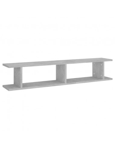 Mensole Parete 2pz Grigio Cemento 105x18x20cm Legno Multistrato