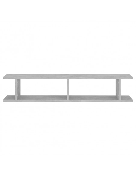 Mensole Parete 2pz Grigio Cemento 105x18x20cm Legno Multistrato