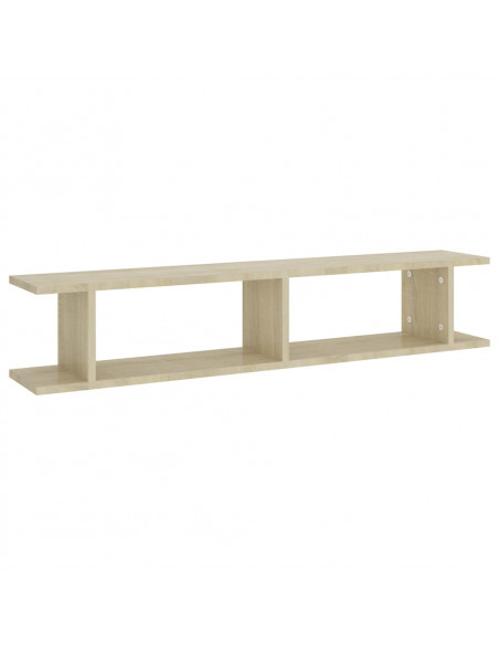 Mensole Parete 2pz Rovere Sonoma 105x18x20cm Legno Multistrato