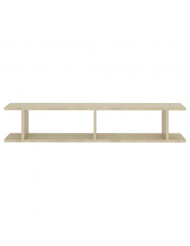 Mensole Parete 2pz Rovere Sonoma 105x18x20cm Legno Multistrato