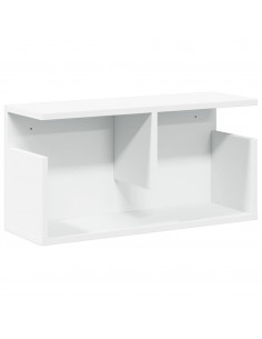 Mobile a Parete 60x20x30 cm Bianco in Truciolato 2