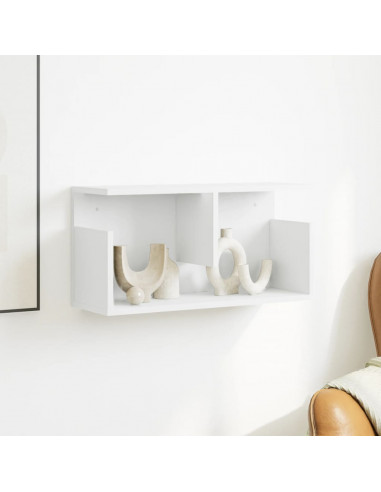 Mobile a Parete 60x20x30 cm Bianco in Truciolato