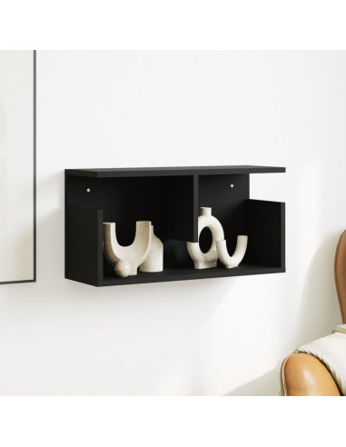 Mobile a Parete 60x20x30 cm Nero in Truciolato