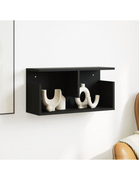 Mobile a Parete 60x20x30 cm Nero in Truciolato